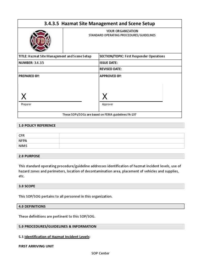 Hazmat Site Management and Incident Scene Set Up PDF Dangerous