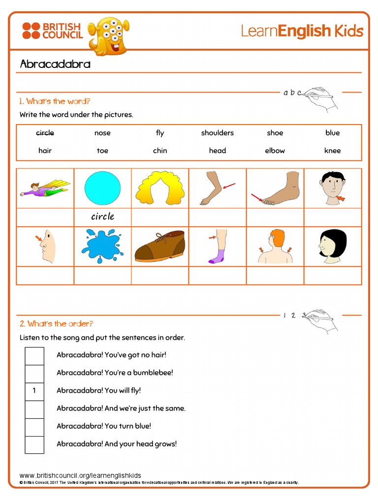 Songs Abracadabra Worksheet PDF