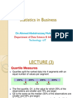 Statistics in Business FOR UST