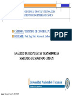 CL05 Análisis de Respuestas Transitorias Sistemas de 2do Orden 2015