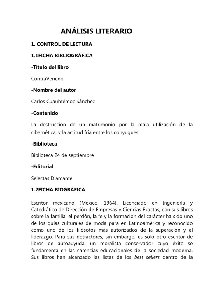 ANALISIS LITERARIO