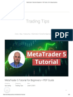 MetaTrader 5 Tutorial For Beginners + PDF Guide - EA Trading Academy