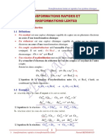 Cours 1 - Transformations Rapides Et Transformations Lentes