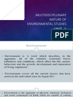 Multidisciplunary Nature of Environmental Studies: Unit - 1