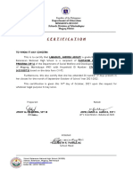 CERTIFICATION FOR 4Ps