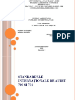 Referat Standardele ISA 700 Și 701