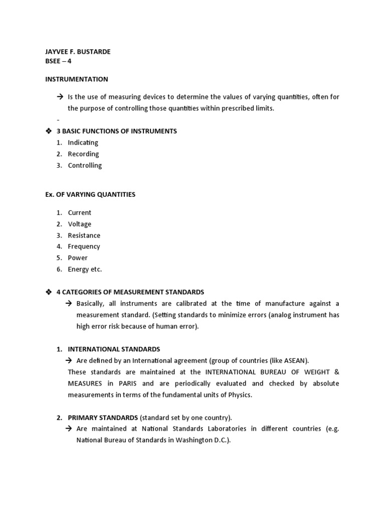 Instrumentation Fundamentals An Overview of Instrumentation Principles