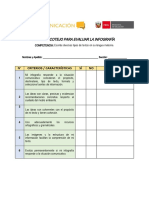 Lista de Cotejo para Evaluar La Infografía