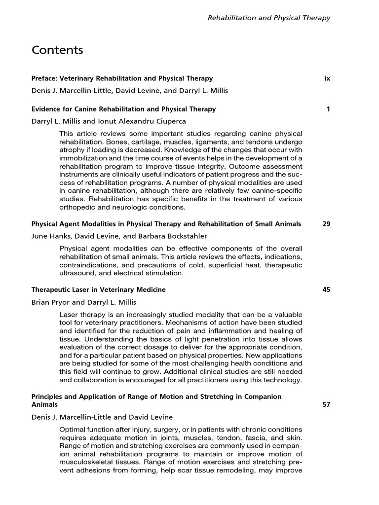 Contents 2015 Veterinary Clinics of North America Small Animal