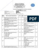 Teacher's Report On The Results of The Regional Diagnostic Assessment (Science)