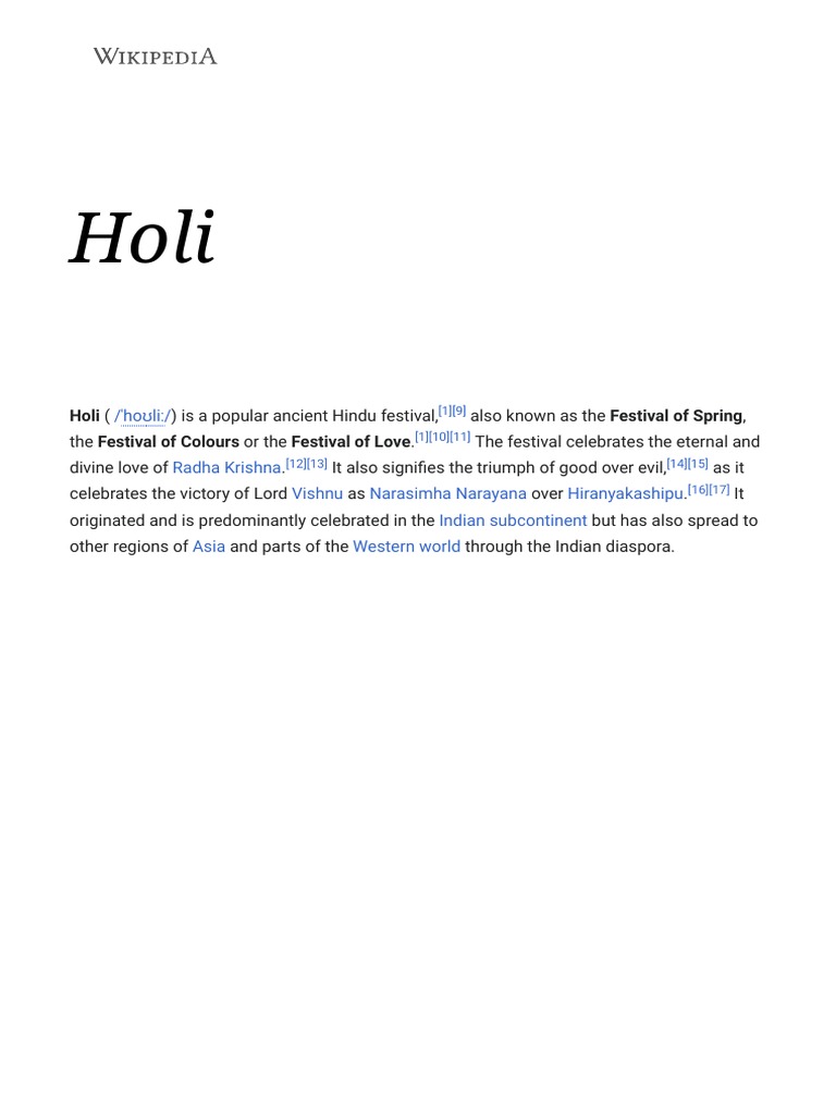 holi wikipa