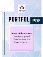 Sample Portfolio Format