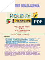 Holiday Homework 12 Med. Non. Med