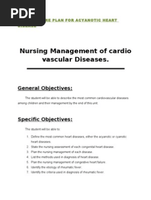 Nursing Care Plan for Acyanotic Heart Disease