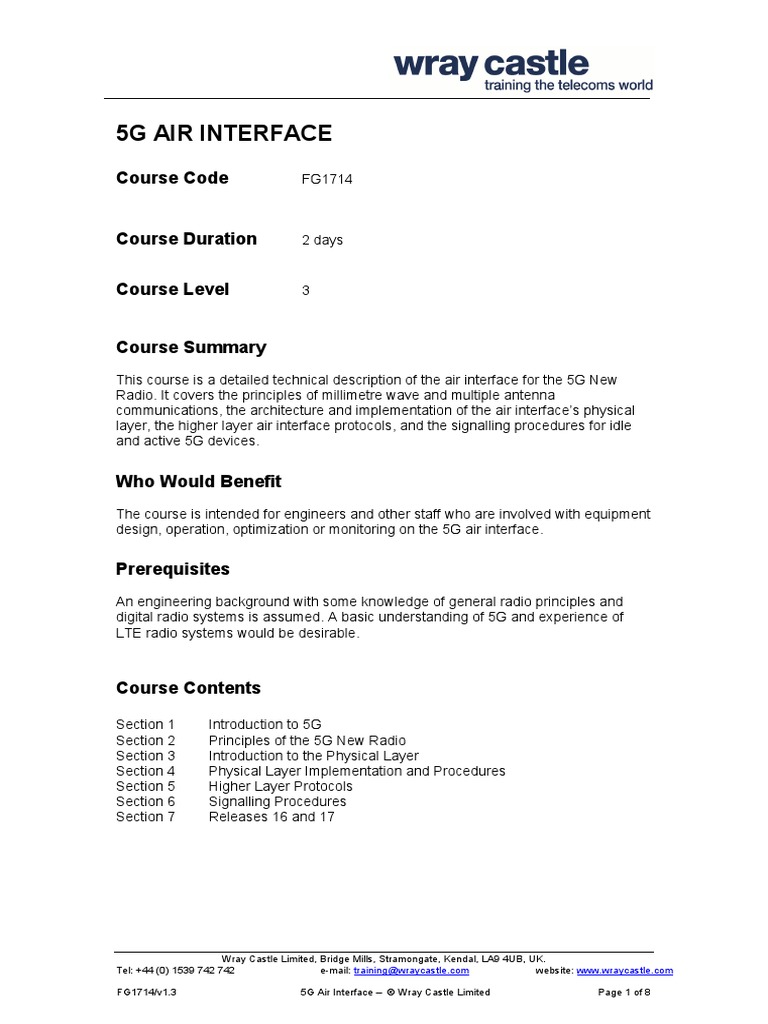 5G Air Interface FG1714 DCD v1.3 | PDF | Orthogonal Frequency Division ...