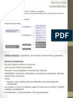 Histología general de los 4 tejidos fundamentales