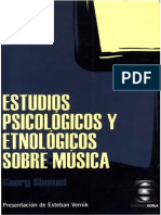 Estudios Psicológicos y Etnológicos Sobre Música - Simmel