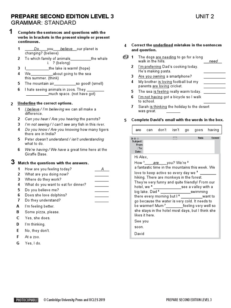 Prepare 3 Grammar Standard Unit 02 Pdf