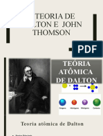 Teoria atômica de Dalton e Thomson em