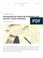 Estimación de Costes de Construcción - Qué Es y Cómo Funciona - ProEst