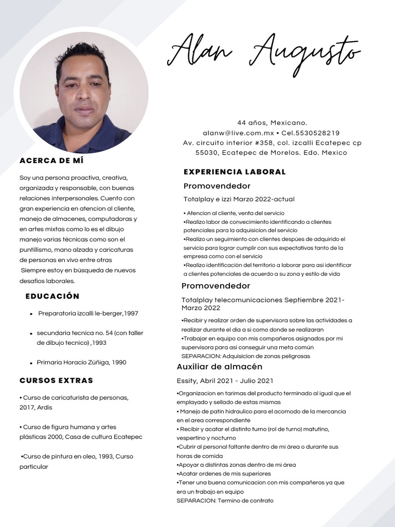 1curriculum Alan Valdes | PDF