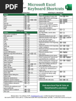 Excel Keyboard Shortcuts (1) by Guri