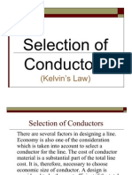 Selection of Conductors (Kelvin - S Law)