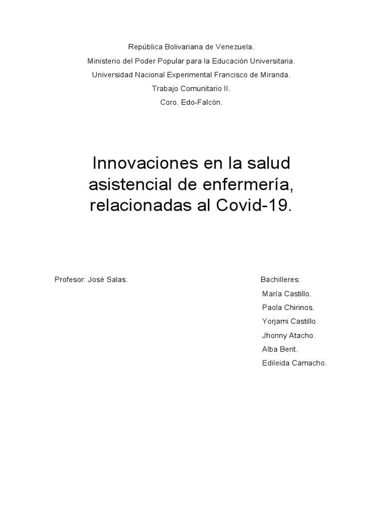 Maria Castillo PDF Enfermería Influenza