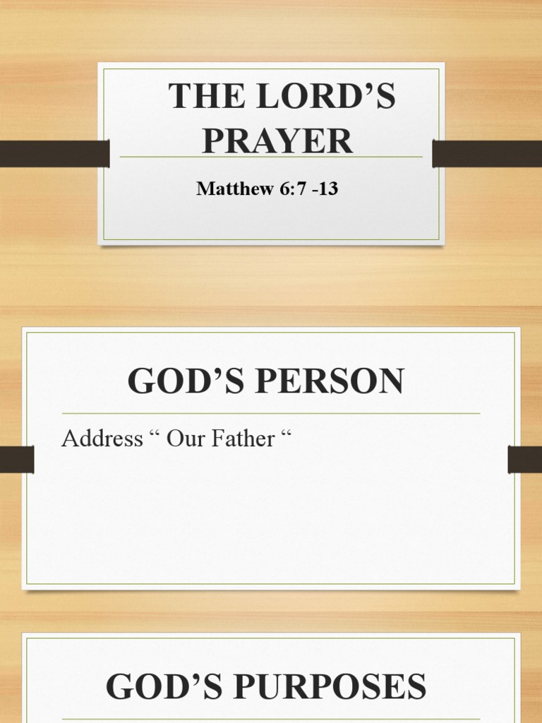 The Lord's Prayer PDF