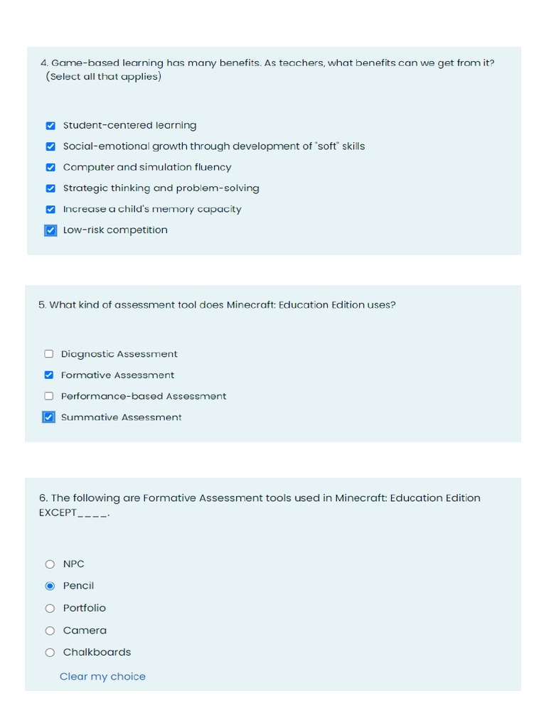 Minecraft Education Edition Reviewer | PDF