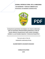 Evaluación de parámetros tecnológicos de conserva de carachama