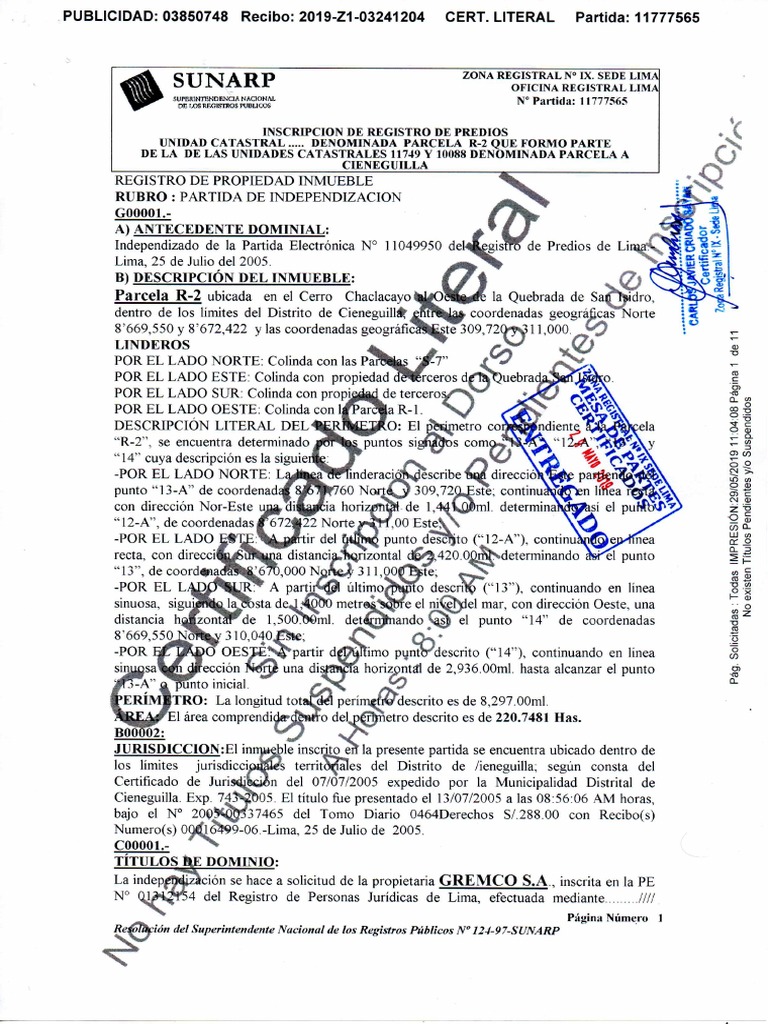 L. Parcela R-2 | PDF