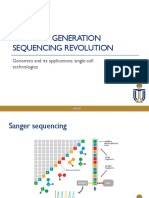 The Next Generation Sequencing Revolution: Genomics and Its Applications Single-Cell Technologies