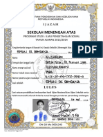 Ijazah Ansarudi Hasil Jadi