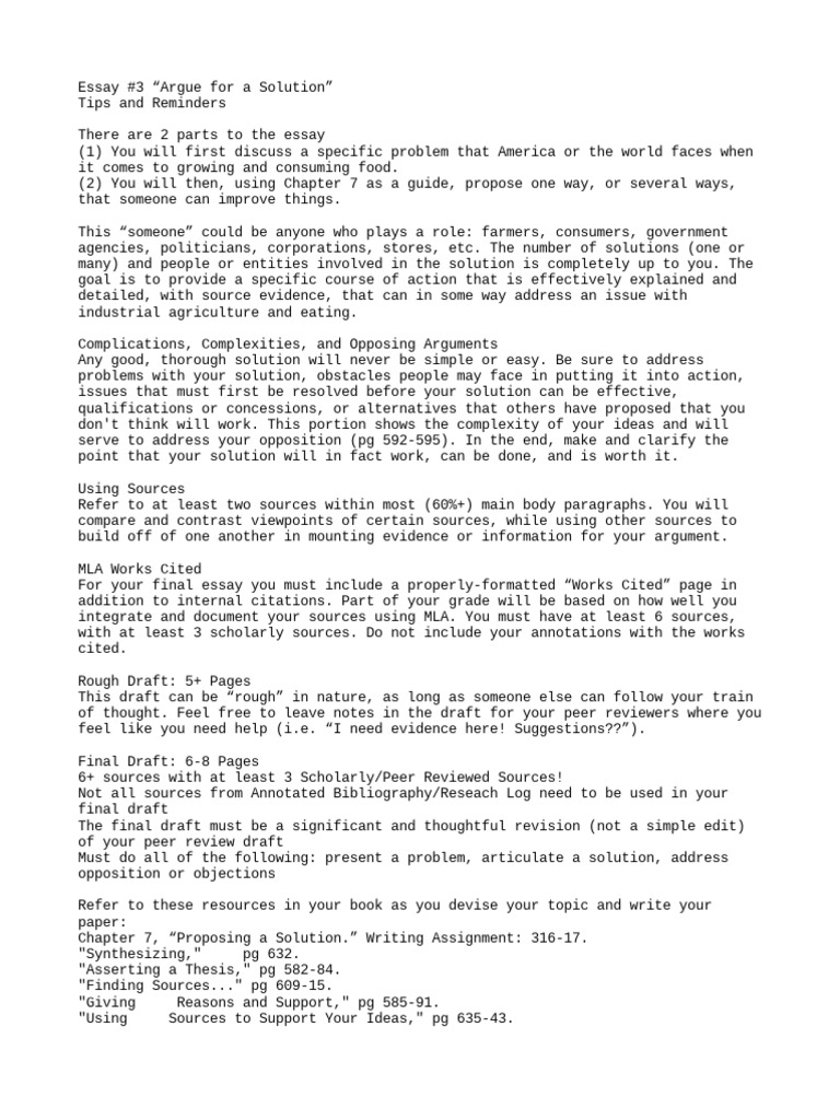 Addressing Issues in the Food System Proposing a Solution to a Problem