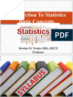 Lecture No. 1 Intro To Statistics