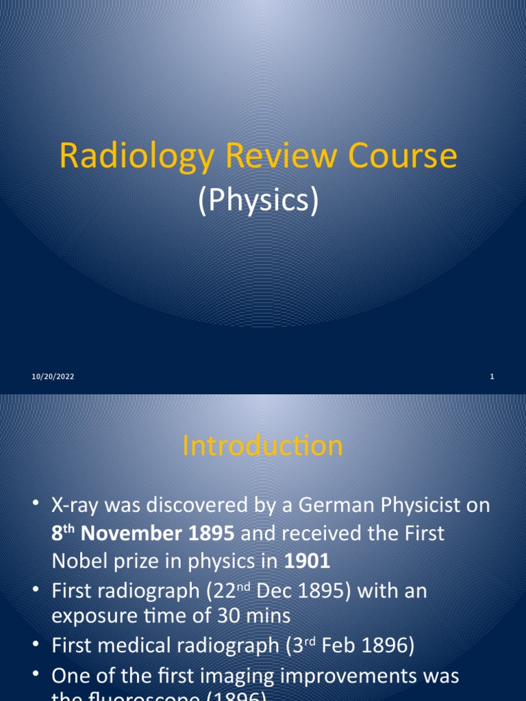 Radiology Review PDF Ionizing Radiation Absorbed Dose