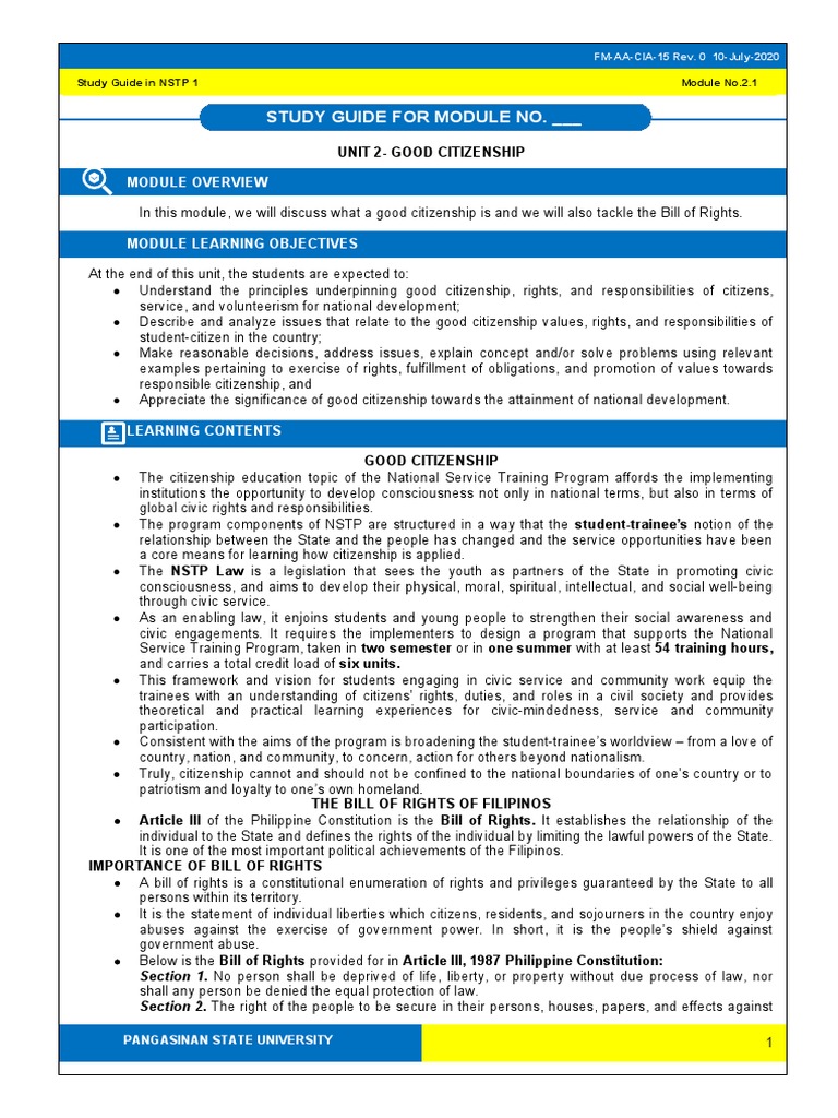 Understanding the Bill of Rights in the Philippines | PDF | Citizenship ...
