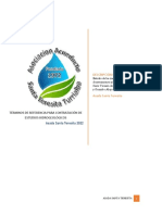 Términos de Referencia para Contratación de Estudios Hidrogeológicos.