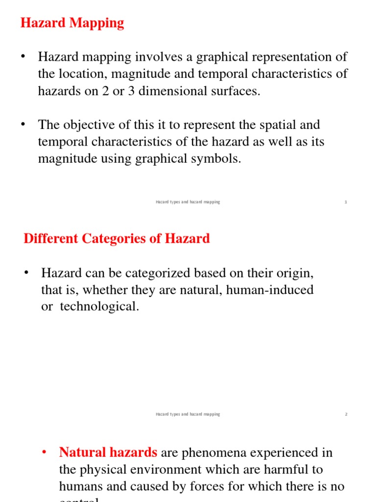Understanding Hazard Mapping Techniques | PDF | Hazards | Cartography