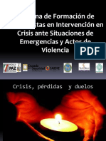 Formación de especialistas en crisis e intervención en emergencias