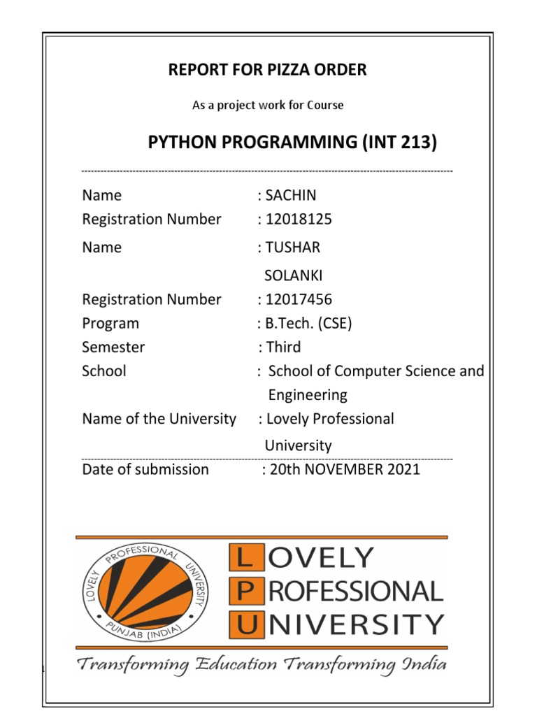 Python Report | PDF | Menu (Computing) | Graphical User Interfaces