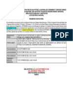 RESUMEN DE CONVOCATORIA INTERAPAS-PRODDER-01-2022-A