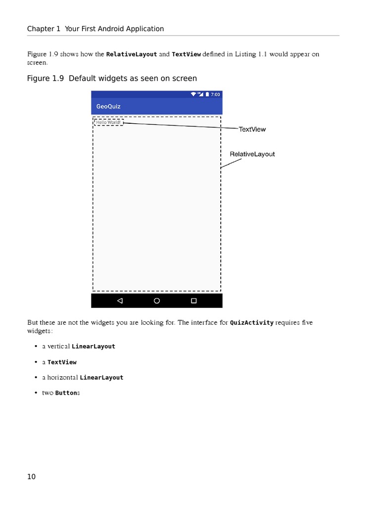 Create Your First Android App Layout | PDF | Class (Computer ...