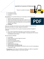 Manual de Seguridad en La Operación de Montacargas