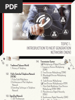 Topic 1: Introduction To Next Generation Network (NGN)