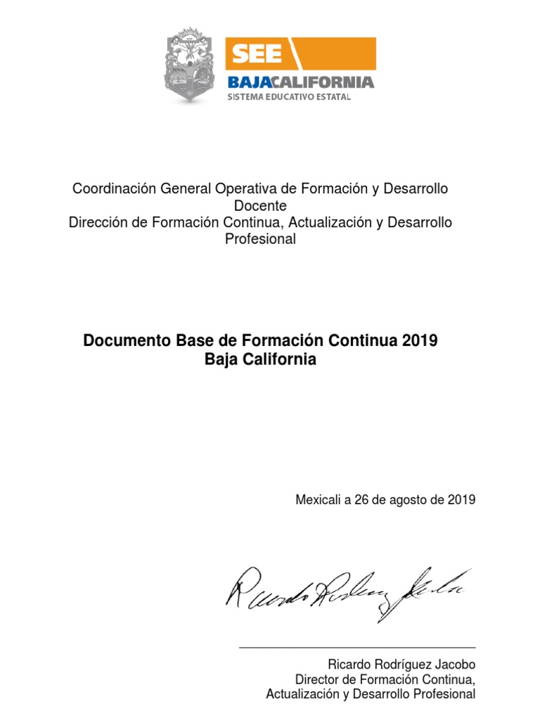Documento Base Baja California | PDF | Educación primaria | Maestros