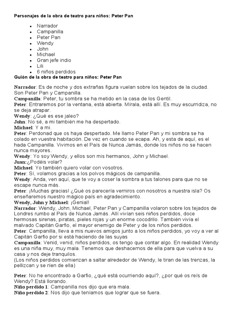 Peter Pan Pdf Peter Pan