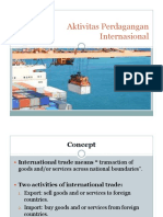 Aktivitas Perdagangan Internasional