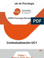 UC1 - Tema1 - Psicología de La Educación. Fundamentos y Definición Conceptual